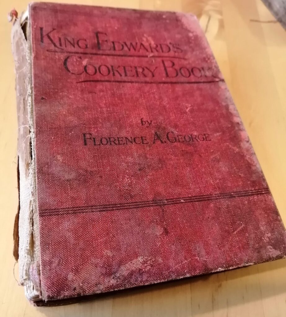 King Edwards Cook Book before restoration